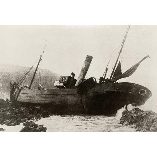 177 - Shipwreck Photographs South Cornwall, Falmouth and Fowey Two later prints of Marguerite, 1922, Talla... 