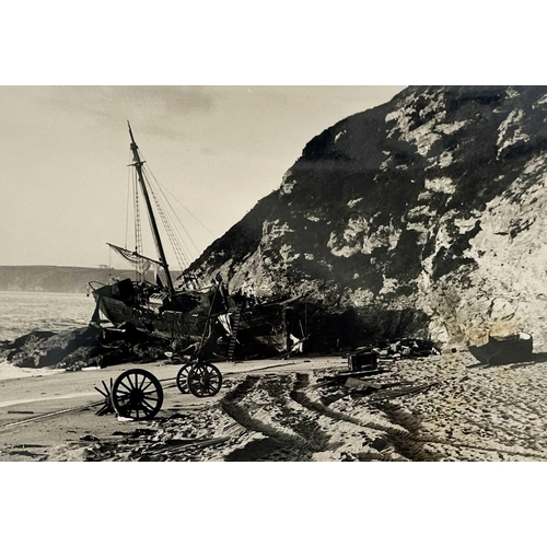 177 - Shipwreck Photographs South Cornwall, Falmouth and Fowey Two later prints of Marguerite, 1922, Talla... 