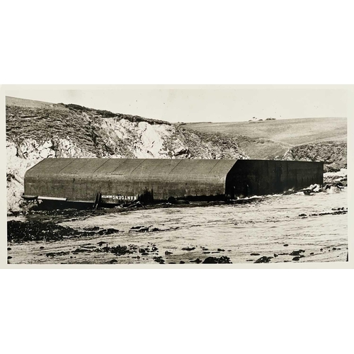 177 - Shipwreck Photographs South Cornwall, Falmouth and Fowey Two later prints of Marguerite, 1922, Talla... 