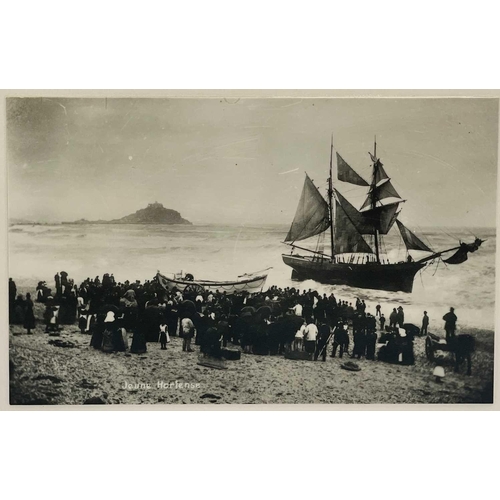 178 - Shipwreck Photographs South Cornwall, Penzance and Mounts Bay &c. &c. The 'Jeane Horten'se', beached... 