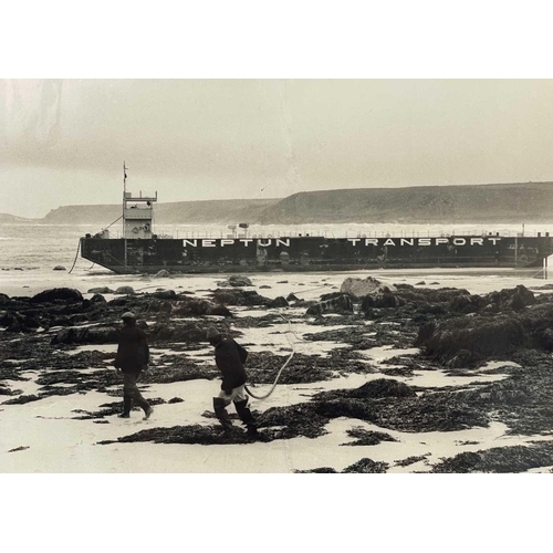 178 - Shipwreck Photographs South Cornwall, Penzance and Mounts Bay &c. &c. The 'Jeane Horten'se', beached... 