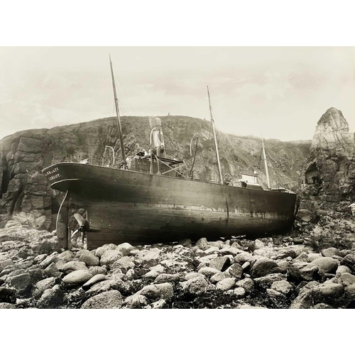 178 - Shipwreck Photographs South Cornwall, Penzance and Mounts Bay &c. &c. The 'Jeane Horten'se', beached... 