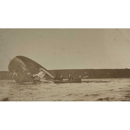 181 - Shipwreck Photograph Mullion, Coverack, The Lizard &c. &c, Twenty photographs of the 'MV. Shoreham',... 