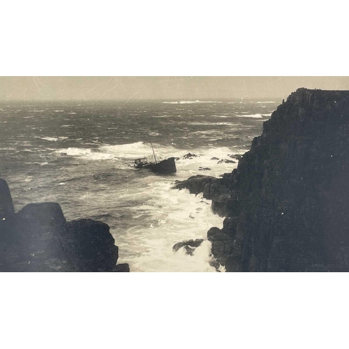 182 - Shipwreck Photographs Porthgwarra, Porthcurnow, Mounts Bay and Lands's End &c. &c. Three views of th... 