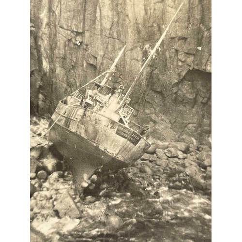 182 - Shipwreck Photographs Porthgwarra, Porthcurnow, Mounts Bay and Lands's End &c. &c. Three views of th... 