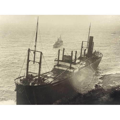 182 - Shipwreck Photographs Porthgwarra, Porthcurnow, Mounts Bay and Lands's End &c. &c. Three views of th... 