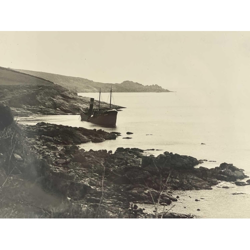 182 - Shipwreck Photographs Porthgwarra, Porthcurnow, Mounts Bay and Lands's End &c. &c. Three views of th... 