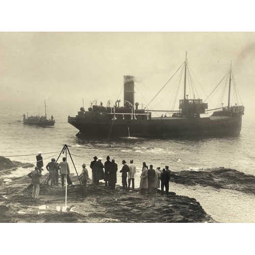 182 - Shipwreck Photographs Porthgwarra, Porthcurnow, Mounts Bay and Lands's End &c. &c. Three views of th... 