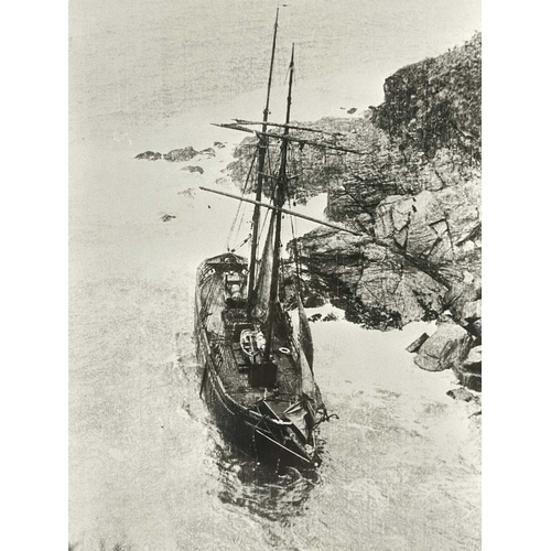 183 - Shipwreck Photographs Fowey, Looe, St Loy &c. &c. Three views of the 'South America', wrecked at St ... 