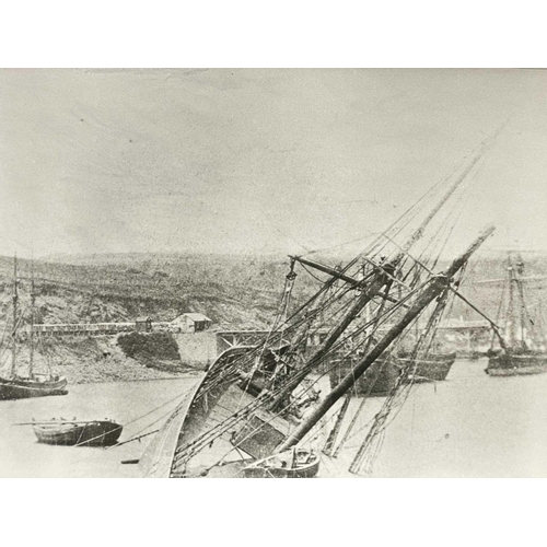 183 - Shipwreck Photographs Fowey, Looe, St Loy &c. &c. Three views of the 'South America', wrecked at St ... 