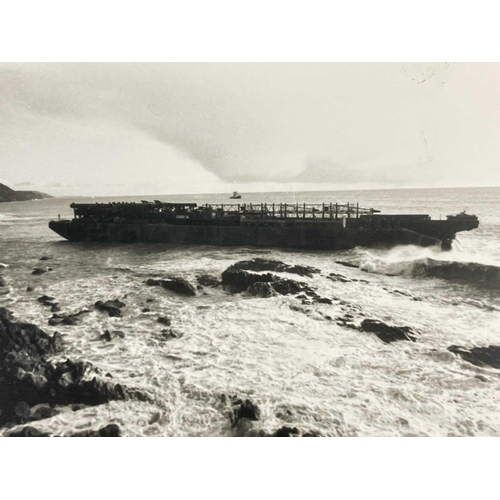 183 - Shipwreck Photographs Fowey, Looe, St Loy &c. &c. Three views of the 'South America', wrecked at St ... 