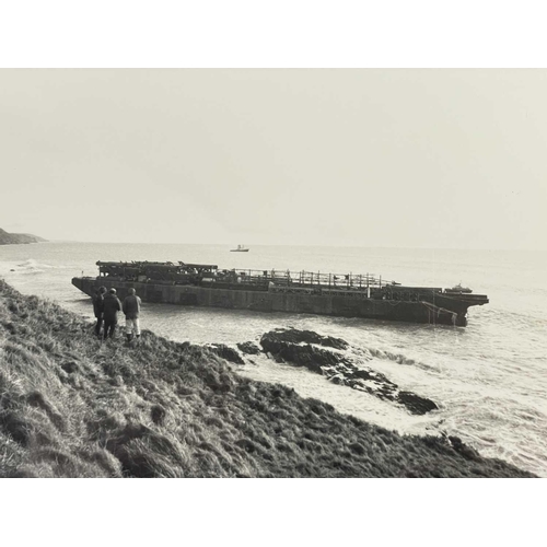 183 - Shipwreck Photographs Fowey, Looe, St Loy &c. &c. Three views of the 'South America', wrecked at St ... 