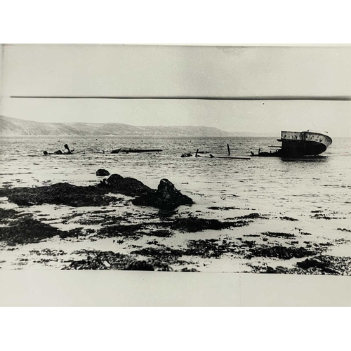 183 - Shipwreck Photographs Fowey, Looe, St Loy &c. &c. Three views of the 'South America', wrecked at St ... 