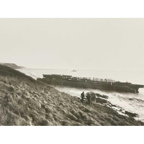 183 - Shipwreck Photographs Fowey, Looe, St Loy &c. &c. Three views of the 'South America', wrecked at St ... 