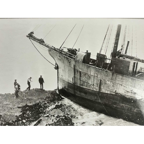 183 - Shipwreck Photographs Fowey, Looe, St Loy &c. &c. Three views of the 'South America', wrecked at St ... 