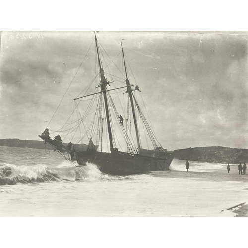 183 - Shipwreck Photographs Fowey, Looe, St Loy &c. &c. Three views of the 'South America', wrecked at St ... 