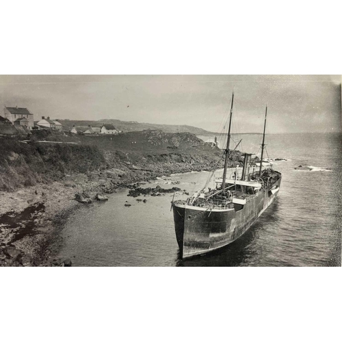 186 - Shipwreck Photographs The Lizard, Porthoustock, Coverack &c. &c. Five masted German owned schooner '... 