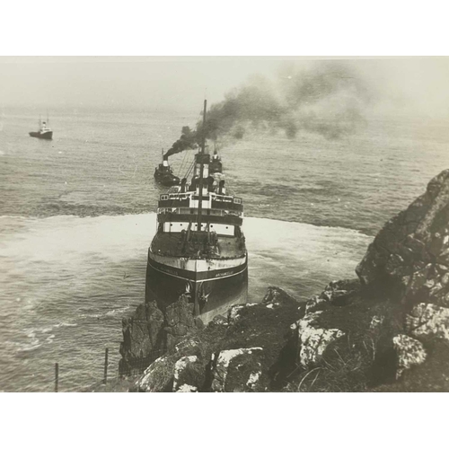 186 - Shipwreck Photographs The Lizard, Porthoustock, Coverack &c. &c. Five masted German owned schooner '... 