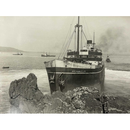 186 - Shipwreck Photographs The Lizard, Porthoustock, Coverack &c. &c. Five masted German owned schooner '... 