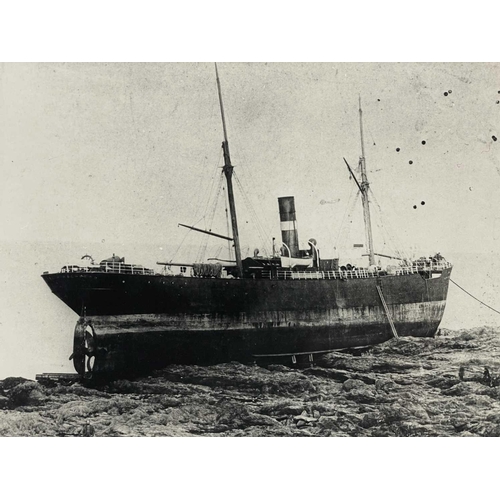 186 - Shipwreck Photographs The Lizard, Porthoustock, Coverack &c. &c. Five masted German owned schooner '... 