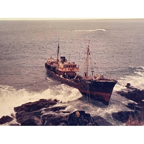 186 - Shipwreck Photographs The Lizard, Porthoustock, Coverack &c. &c. Five masted German owned schooner '... 