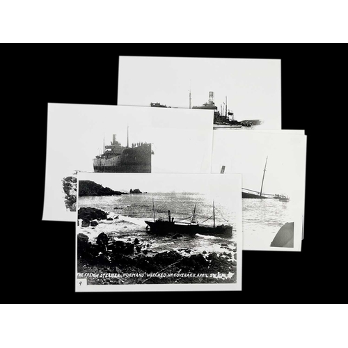 187 - Shipwreck Photographs Falmouth, Maenporth, St. Mawes &c. &c. The steel barque 'Andromeda' on Killyge... 