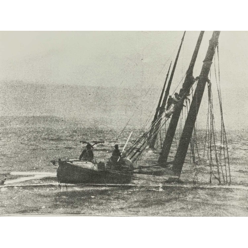 189 - Shipwreck Photographs The Lizard, Mullion, Gunwalloe &c. &c. Two views of the 'Olympe', beached at C... 