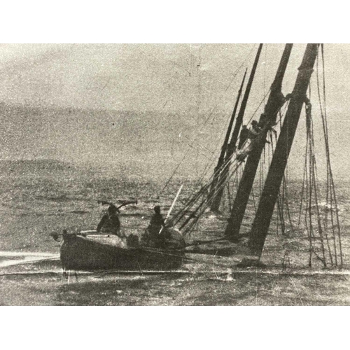 189 - Shipwreck Photographs The Lizard, Mullion, Gunwalloe &c. &c. Two views of the 'Olympe', beached at C... 