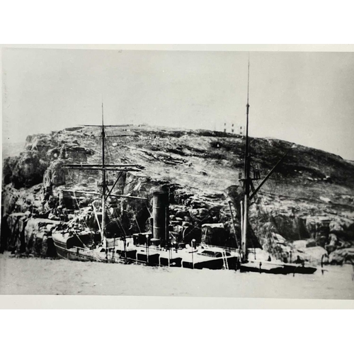 189 - Shipwreck Photographs The Lizard, Mullion, Gunwalloe &c. &c. Two views of the 'Olympe', beached at C... 