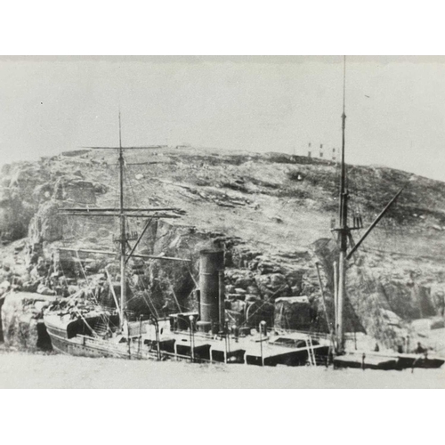 189 - Shipwreck Photographs The Lizard, Mullion, Gunwalloe &c. &c. Two views of the 'Olympe', beached at C... 