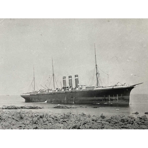 189 - Shipwreck Photographs The Lizard, Mullion, Gunwalloe &c. &c. Two views of the 'Olympe', beached at C... 