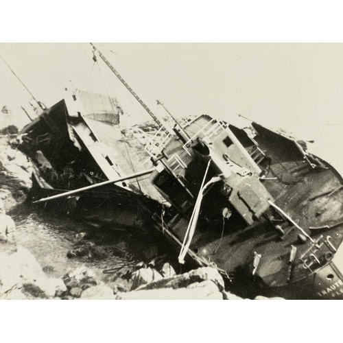 190 - Shipwreck Photographs North Coast of Cornwall The 'S.V. Henry Harvey', 21cm x 30.5cm; The 'ss.Rosali... 