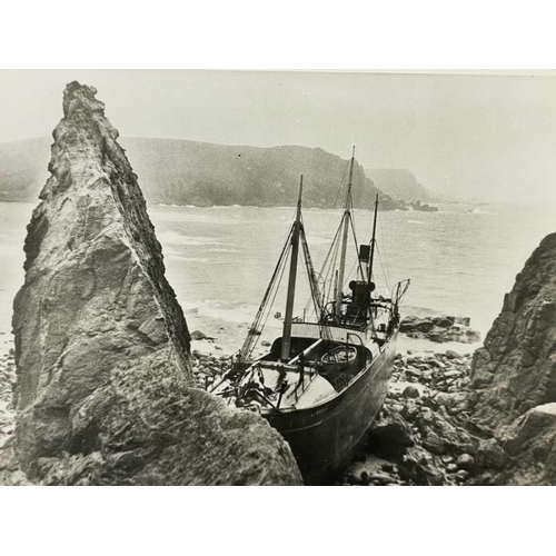 190 - Shipwreck Photographs North Coast of Cornwall The 'S.V. Henry Harvey', 21cm x 30.5cm; The 'ss.Rosali... 