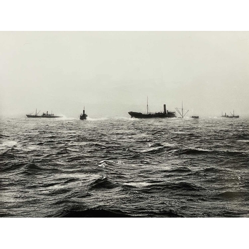 191 - Shipwreck Photographs An elevated port bow view, taken from the cliffs, of the three masted sailing ... 