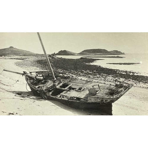 192 - Shipwreck Photographs The Islands of Scilly Two views of the bow section of the 'ss.Plympton', after... 