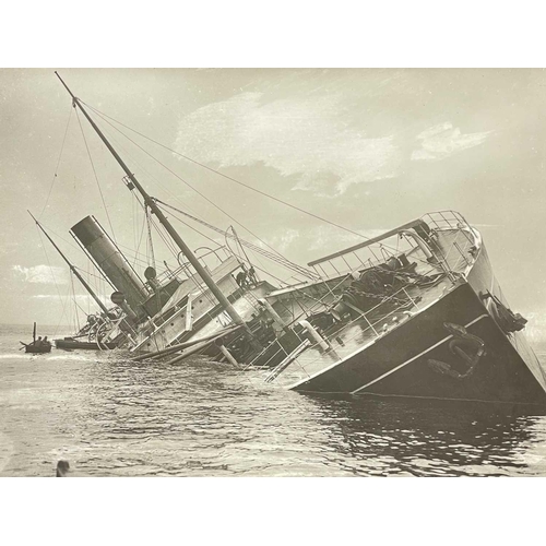 192 - Shipwreck Photographs The Islands of Scilly Two views of the bow section of the 'ss.Plympton', after... 