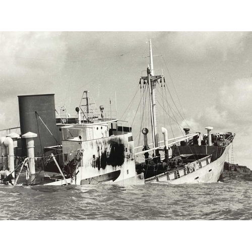 192 - Shipwreck Photographs The Islands of Scilly Two views of the bow section of the 'ss.Plympton', after... 