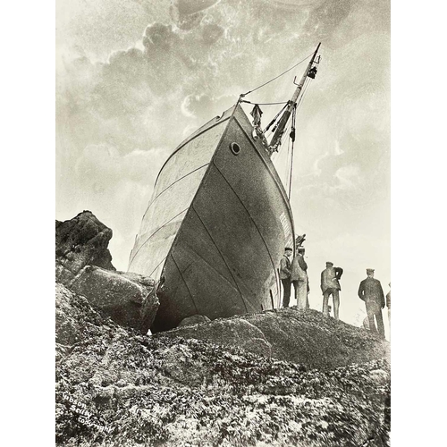 192 - Shipwreck Photographs The Islands of Scilly Two views of the bow section of the 'ss.Plympton', after... 