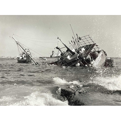 192 - Shipwreck Photographs The Islands of Scilly Two views of the bow section of the 'ss.Plympton', after... 