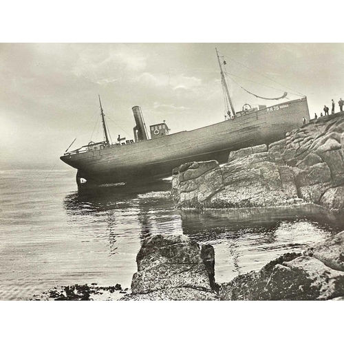 193 - Shipwreck Photographs The Islands of Scilly Two views of the Landing Craft (Tank) 'LCT.354', driven ... 