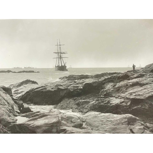 194 - Shipwreck Photography The Isles of Scilly A negative showing the full rigged iron sailing vessel 'Ar... 