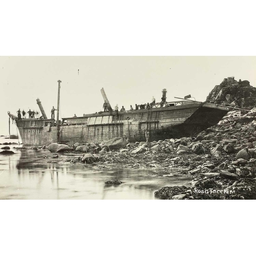 194 - Shipwreck Photography The Isles of Scilly A negative showing the full rigged iron sailing vessel 'Ar... 