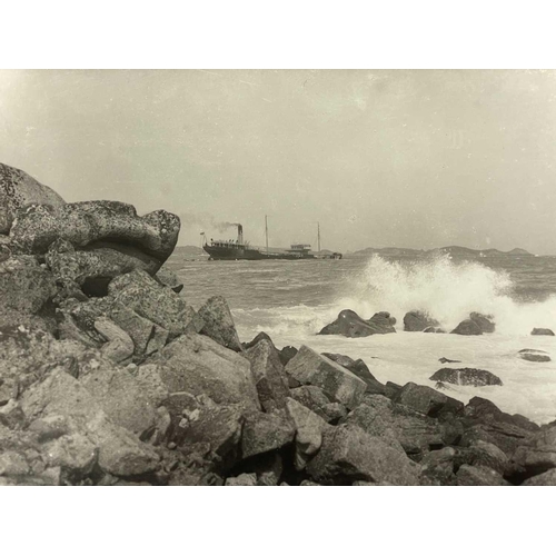 195 - Shipwreck Photographs The Isles of Scilly St Mary's lifeboat RNLI 'Elsie' standing by the Lowestoft ... 