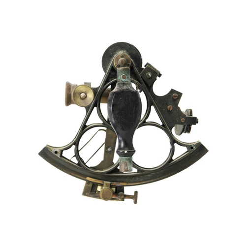 36 - A modern sextant Missing only the two glasses in the ‘telescope’, otherwise intact, brass, length 21... 