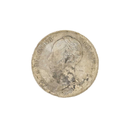 40 - A Silver Dutch 2.5 Guilder, 1848 From wreck of the Vansittart, 1856, in the South China Sea, 24.1g; ... 