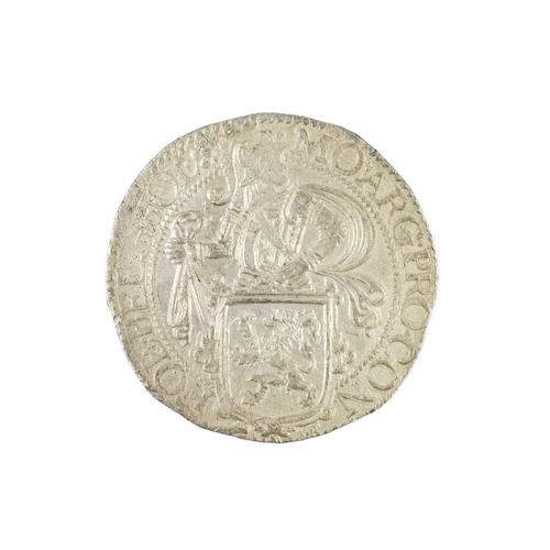 62 - A Silver Dutch Lion Daalder, Holland, 1617 From wreck of the VOC Campen, Needles, 1627, 27.1g; With ... 