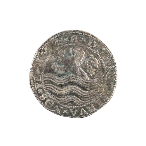 62 - A Silver Dutch Lion Daalder, Holland, 1617 From wreck of the VOC Campen, Needles, 1627, 27.1g; With ... 