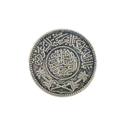 64 - A Saudi Arabia Silver Riyal, unknown mint, 1944 Recovered from the wreck of the SS. John Barry, sunk... 