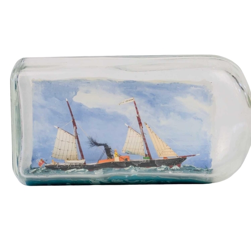 7 - Model ship in a bottle, circa 1890 Made by Mr K.G. Jones BEM, Penarth, Cornwall Amodel of the Isles ... 