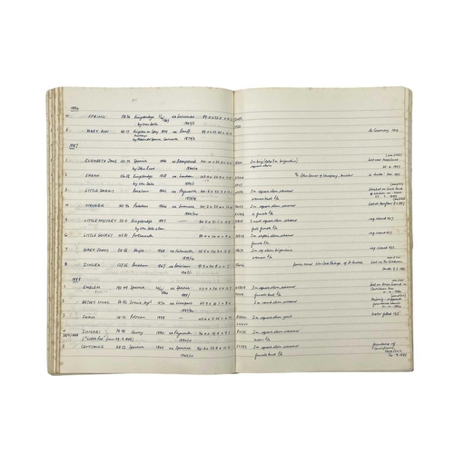 72 - The Richard Larn Archive Four comprehensive lists, of ships built in Cornwall and the Isles of Scill... 